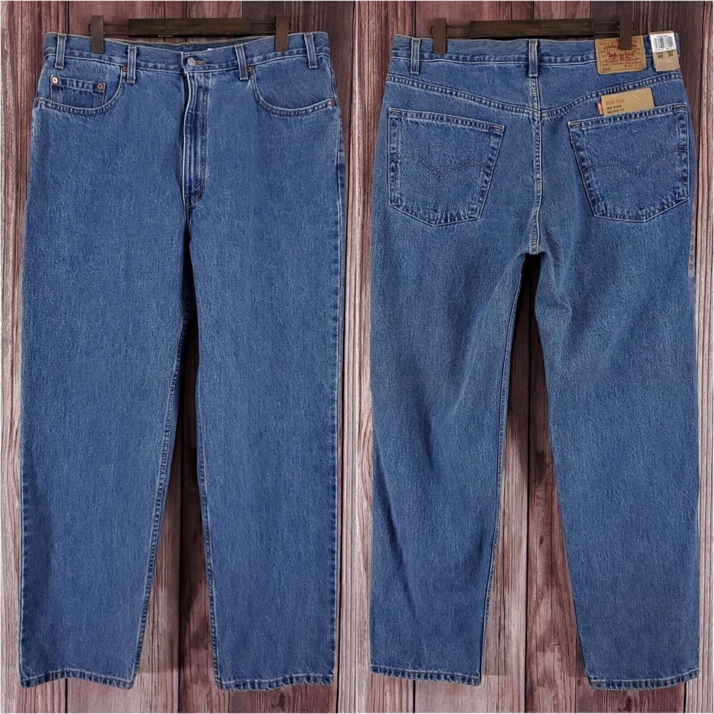 NWT Levis 550 Mens Size 40x30(31) Relaxed Fit Red Tab Denim Jeans Made in Canada
